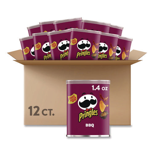 Image of Pringles® Grab and Go BBQ Crisps, 1.4 oz Can, 12/Carton