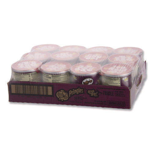 Image of Pringles® Grab and Go BBQ Crisps, 1.4 oz Can, 12/Carton