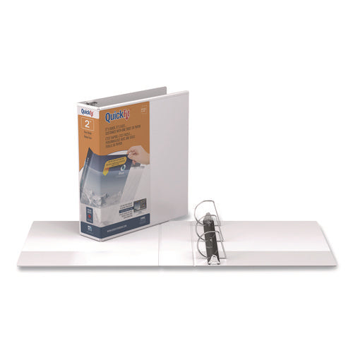 Image of Stride Quickfit D-Ring View Binder, 3 Rings, 2" Capacity, 11 X 8.5, White