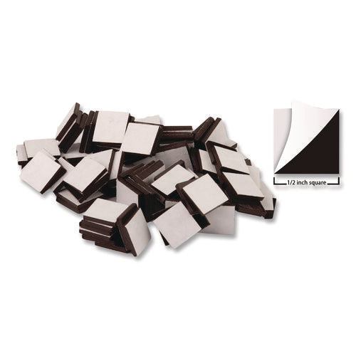 Image of Teacher Created Resources Adhesive Magnetic Squares, 0.5" x 0.5", Black, 100/Set