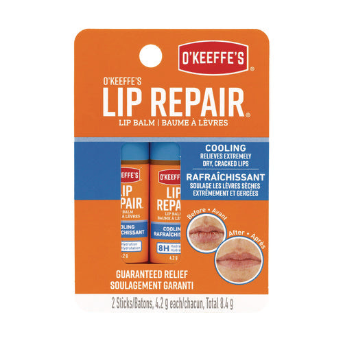 Image of O'Keeffe's® Lip Repair Cooling Lip Balm, 0.15 oz Stick, 2/Pack