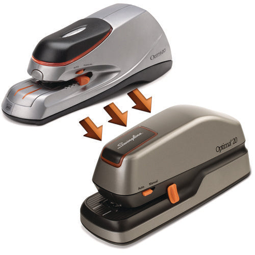 Image of Swingline® Optima 20 Electric Stapler, 20-Sheet Capacity, Silver