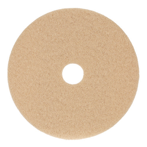 Image of Boardwalk® Burnishing Floor Pads, 27" Diameter, Tan, 5/Carton