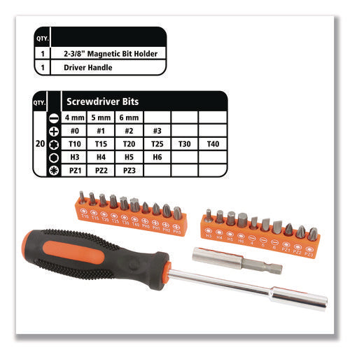 Image of Great Neck® Homeowner's 39-Piece Tool Set, 12.38" x 3" x 7.25" Carry Case