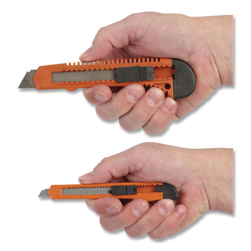 Image of Great Neck® Snap-Off Utility Knife Set, 9 mm Knife, 18 mm Knife, Orange/Black