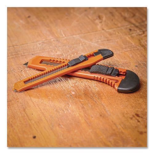 Image of Great Neck® Snap-Off Utility Knife Set, 9 mm Knife, 18 mm Knife, Orange/Black