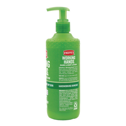 Image of O'Keeffe's® Working Hands Hand and Body Lotion, 12 oz Pump Bottle, Unscented