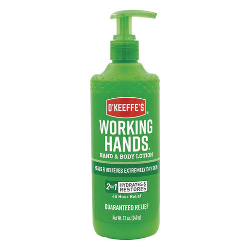 Image of O'Keeffe's® Working Hands Hand and Body Lotion, 12 oz Pump Bottle, Unscented