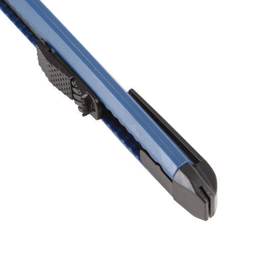 Image of Great Neck® Snap-Off Utility Knife, 9 mm Blade, 5" Plastic Handle, Blue