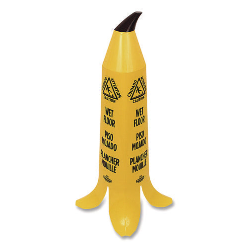 Image of Impact® Banana Wet Floor Cones, 14.25 X 14.25 X 36.75, Yellow/brown/black