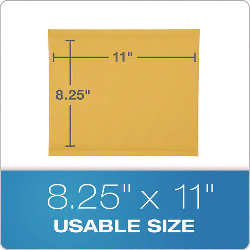 Image of Quality Park Kraft Bubble Mailers, Barrier Bubble Cushion, Redi-Seal Adhesive Closure, 8.25 x 11, Brown Kraft, 25/Pack