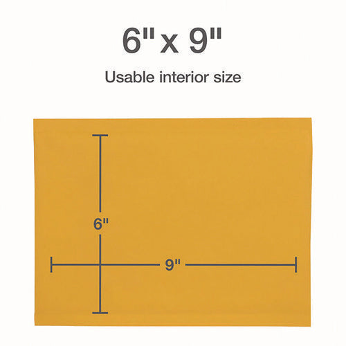 Image of Quality Park Kraft Bubble Mailers, #0, Barrier Bubble Cushion, Redi-Seal Adhesive Closure, 6 x 9, Brown Kraft, 25/Pack