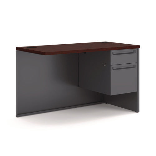 Image of HON® 38000 Series Flush Return, Right, 48w x 24d x 29.5h, Mahogany/Charcoal