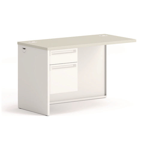 Image of HON® 38000 Series Return Pedestal, Box/File, 26.38w x 50.38d x 31.38h, Left, Silver/Light Gray