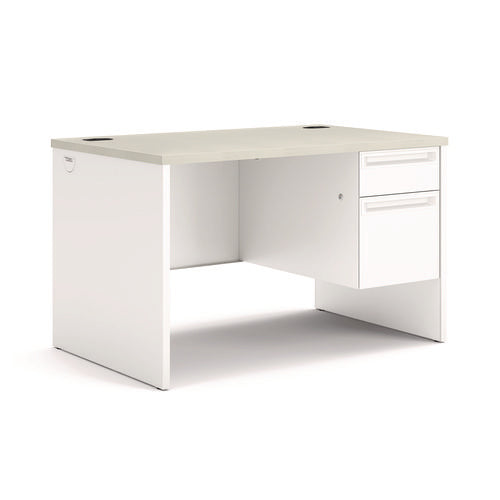 Image of HON® 38000 Series Right Pedestal Desk, 48" X 30" X 30", Light Gray/silver