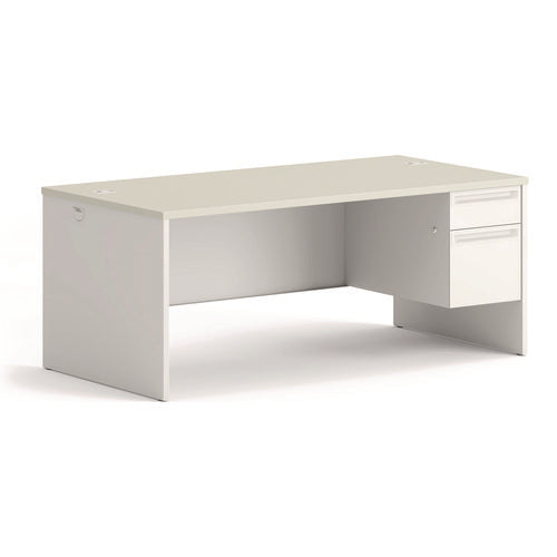 Image of HON® 38000 Series Right Pedestal Desk, 72" X 36" X 30", Light Gray/silver