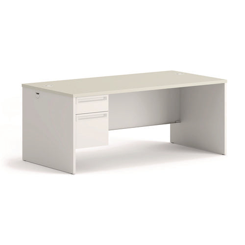 Image of HON® 38000 Series Left Pedestal Desk, 72" X 36" X 30", Light Gray/silver