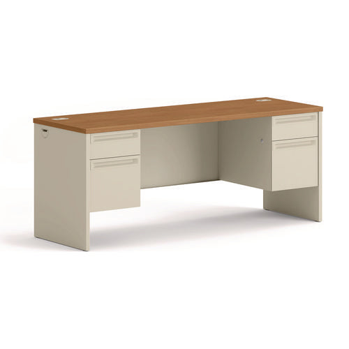 Image of HON® 38000 Series Kneespace Credenza, 72w X 24d X 29.5h, Harvest/putty