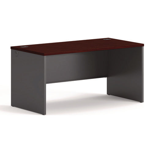 Image of HON® 38000 Series Desk Shell, 60" X 30" X 29.5", Mahogany/charcoal