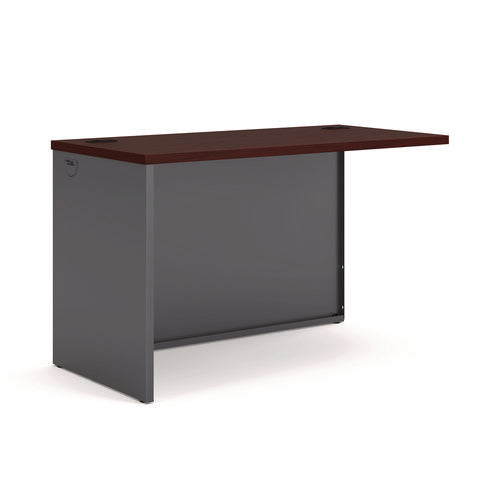 Image of HON® 38000 Series Return Shell, Left, 48w x 24d x 29.5h, Mahogany/Charcoal