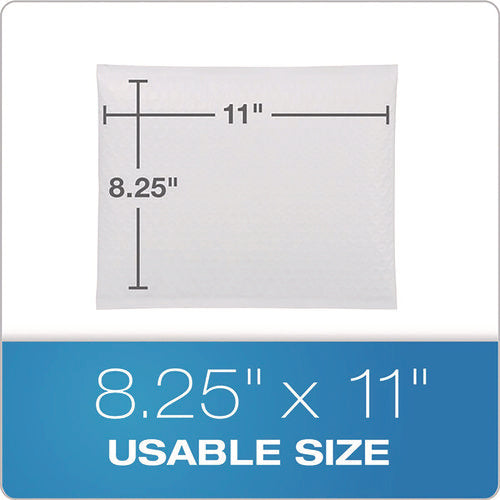 Image of Quality Park Poly Bubble Mailers, #2, Barrier Bubble Cushion, Redi-Seal Adhesive Closure, 8.25 x 11, White, 25/Pack