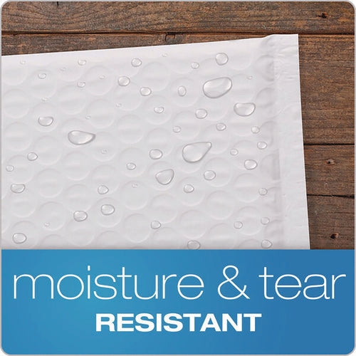 Image of Quality Park Poly Bubble Mailers, #5, Barrier Bubble Cushion, Redi-Seal Adhesive Closure, 10.5 x 15, White, 25/Pack