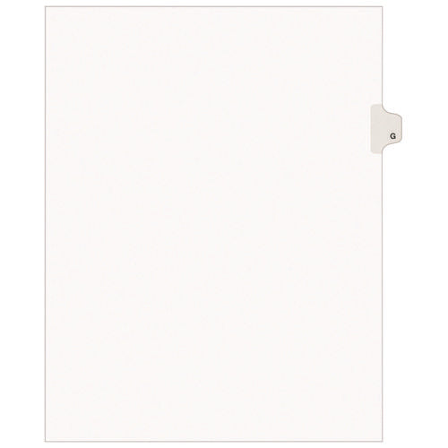 Image of Avery® Preprinted Legal Exhibit Side Tab Index Dividers, Avery Style, 26-Tab, G, 11 x 8.5, White, 25/Set, (1407)