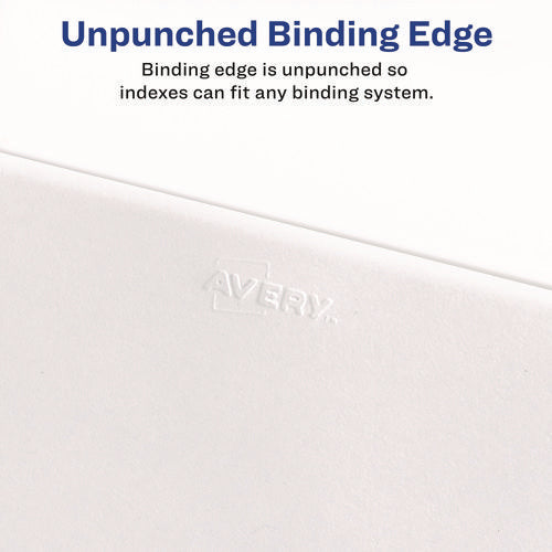 Image of Avery® Preprinted Legal Exhibit Side Tab Index Dividers, Avery Style, 26-Tab, G, 11 x 8.5, White, 25/Set, (1407)