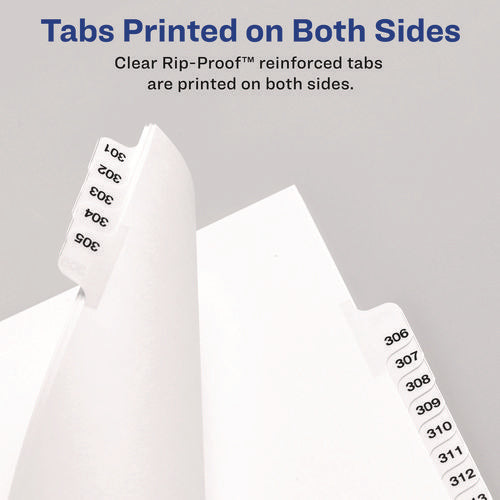Image of Avery® Preprinted Legal Exhibit Side Tab Index Dividers, Avery Style, 26-Tab, G, 11 x 8.5, White, 25/Set, (1407)