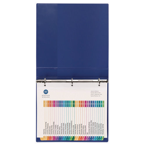 Image of Avery® customizable table of contents ready index multicolor dividers, 31-tab, 1 to 31, 11 x 8.5, white, 6 sets
