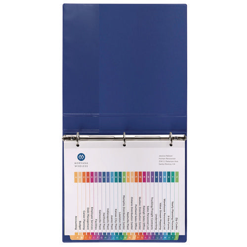 Image of Avery® customizable table of contents ready index multicolor dividers, 26-tab, a to z, 11 x 8.5, white, 6 sets