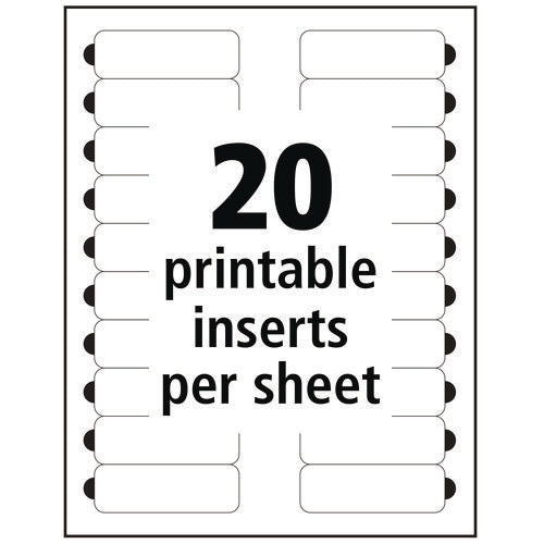 Image of Avery® The Mighty Badge Name Badge Inserts, 1 X 3, Clear, Laser, 20/sheet, 5 Sheets/pack
