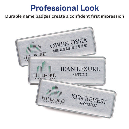 Image of Avery® The Mighty Badge Name Badge Inserts, 1 X 3, Clear, Laser, 20/sheet, 5 Sheets/pack