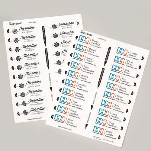 Image of Avery® The Mighty Badge Name Badge Inserts, 1 X 3, Clear, Laser, 20/sheet, 5 Sheets/pack