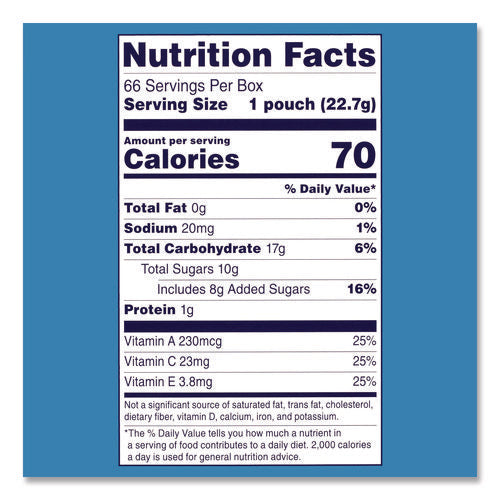 Image of Welch's® Fruit Snacks, Mixed Fruit, 0.9 oz Pouch, 40/Box