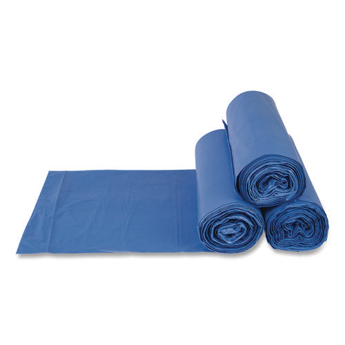 Image of Inteplast Group High-Density Commercial Can Liners, 60 gal, 18 mic, 40" x 48", Blue, 200/Carton