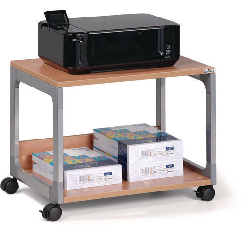 Image of Durable® System 48 Multi-Function Trolley, Metal, 2 Shelves, 23.6 x 18.7 x 17, Beech