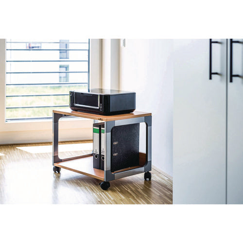 Image of Durable® System 48 Multi-Function Trolley, Metal, 2 Shelves, 23.6 x 18.7 x 17, Beech