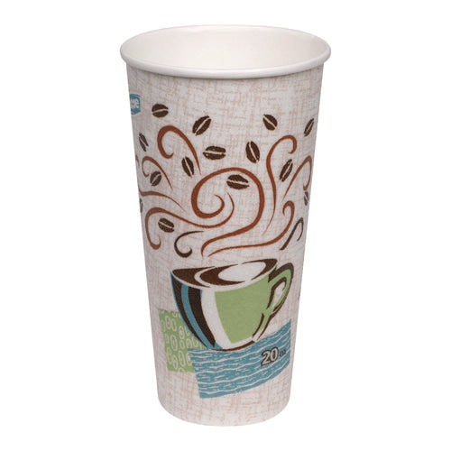 Image of Dixie® Perfectouch Paper Hot Cups, 20 Oz, Coffee Haze Design, 25/pack