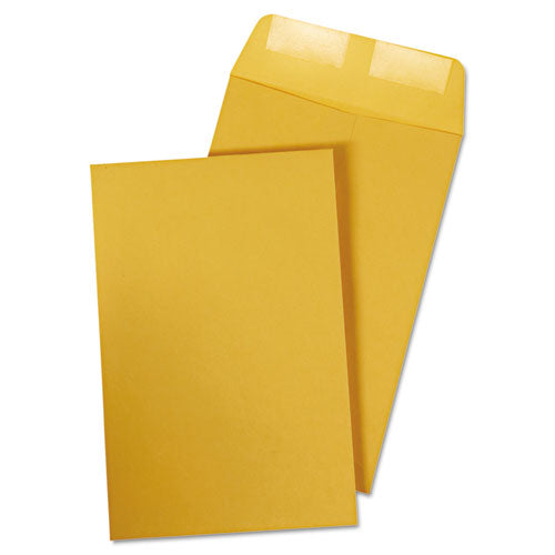 Image of Quality Park Catalog Envelope, 28 lb Bond Weight Kraft, #1, Square Flap, Gummed Closure, 6 x 9, Brown Kraft, 100/Box