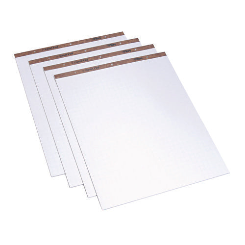 Image of TOPS Easel Pads, Quadrille Rule (1 sq/in), 27 x 34, White, 50 Sheets, 4/Carton