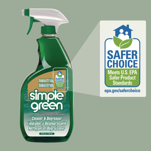 Image of Simple Green® Industrial Cleaner And Degreaser, Concentrated, 24 Oz Spray Bottle