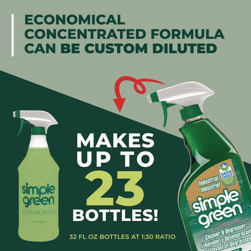 Image of Simple Green® Industrial Cleaner And Degreaser, Concentrated, 24 Oz Spray Bottle