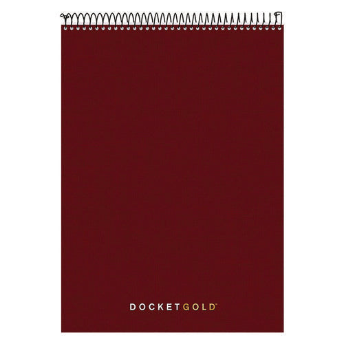 Image of TOPS Docket Gold Planner Pad, Project-Management Format, Medium/college Rule, Black Cover, 70 White 8.5 X 11.75 Sheets