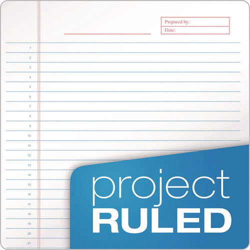 Image of TOPS Docket Gold Planner Pad, Project-Management Format, Medium/college Rule, Black Cover, 70 White 8.5 X 11.75 Sheets