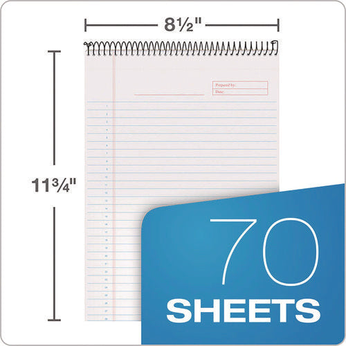 Image of TOPS Docket Gold Planner Pad, Project-Management Format, Medium/college Rule, Black Cover, 70 White 8.5 X 11.75 Sheets