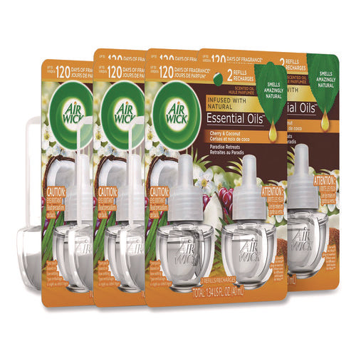 Image of Air Wick® Scented Oil Refills, Paradise Retreat, 0.67 oz, 2/Pack, 6 Packs/Carton