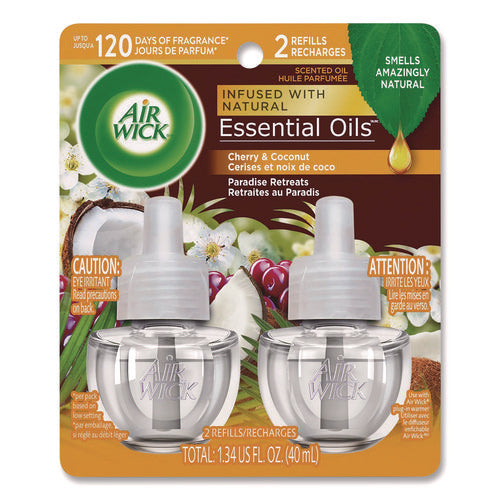 Image of Air Wick® Scented Oil Refills, Paradise Retreat, 0.67 oz, 2/Pack, 6 Packs/Carton