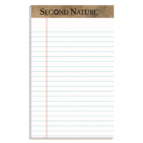 Image of TOPS Second Nature Recycled Ruled Pads, Narrow Rule, 50 White 5 X 8 Sheets, Dozen