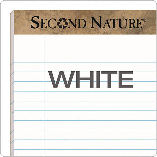 Image of TOPS Second Nature Recycled Ruled Pads, Narrow Rule, 50 White 5 X 8 Sheets, Dozen